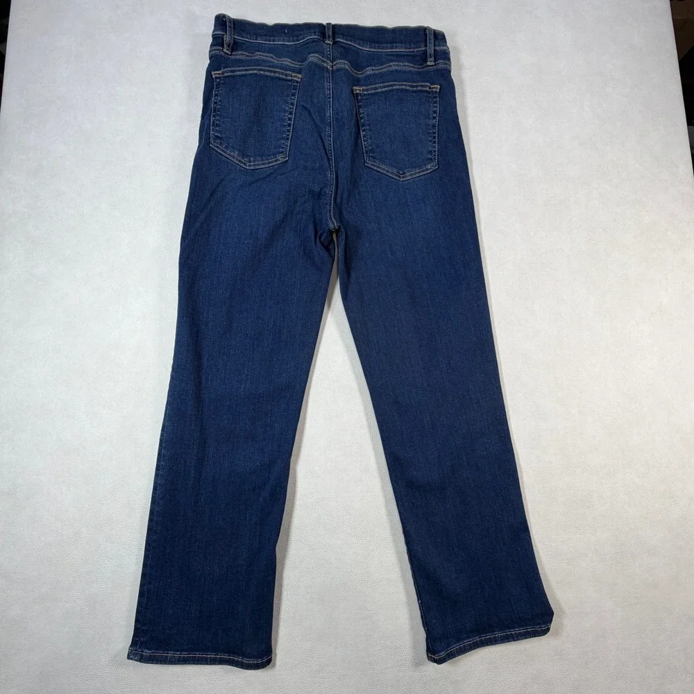 Frame Le Sleek Straight Jeans Womens 34 Malta Dark Wash High Rise MSRP $278